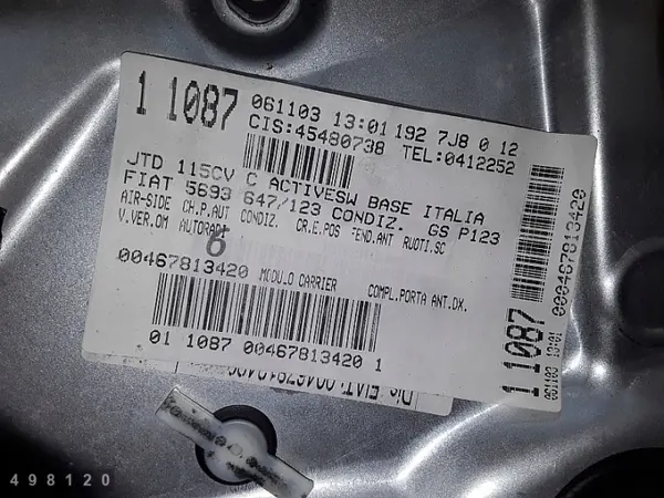 Régulateur de vitre Fiat Stilo OEM 00467813420 image 4
