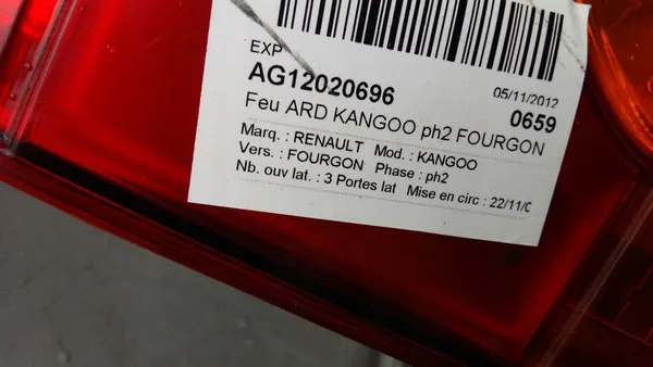 Lámpara Trasera Izquierda Renault Kangoo Lift 03-08 image 2