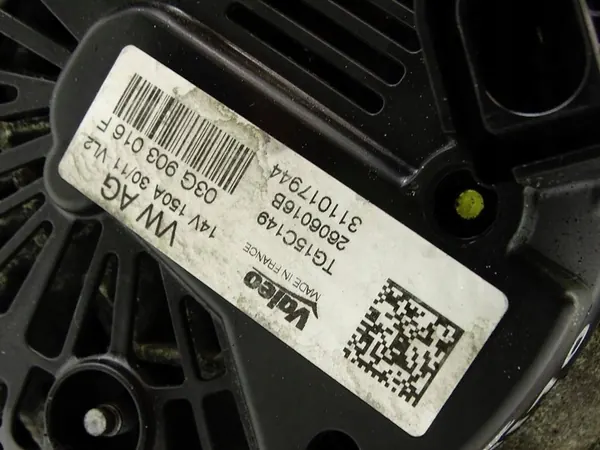 Generaattori Audi Q5 2.0 TDI 150A OEM 03G903016F image 4