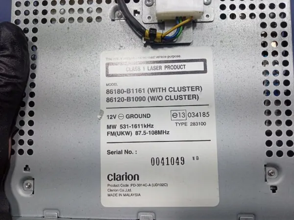 Daihatsu Sirion II 04-10 Radio CD OEM 86180-B1161 image 6