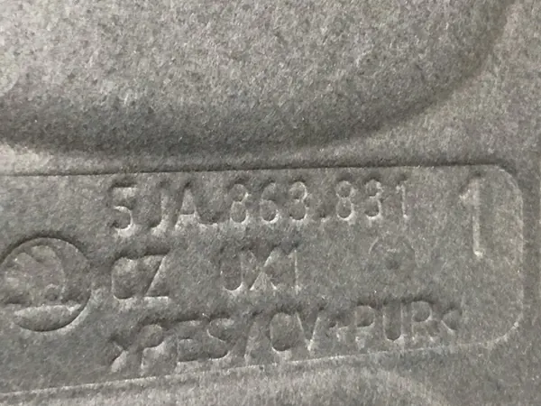 2018 Skoda Rapid Soundproofing 5JA863831 image 6