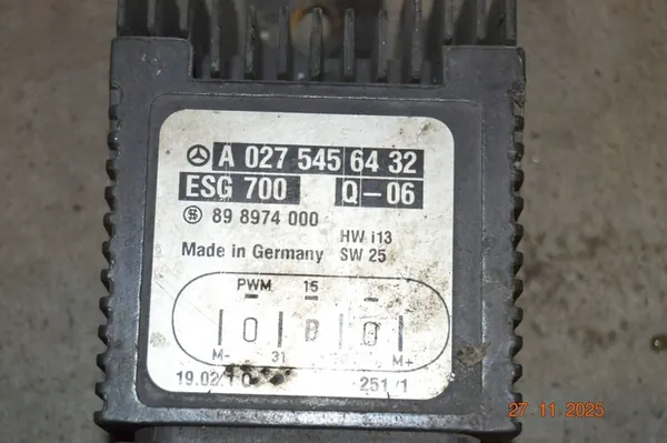 Tuulettimen rele Mercedes-Benz CLS C219 OE A027 545 6432 image 3