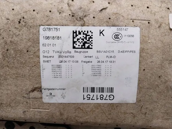 OEM S26380680 Dörrklädsel Höger Fram BMW 7 G11 G12 image 4