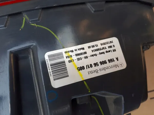 Mercedes GLE 15-19 A166 W166 lámpara trasera derecha OEM A1669065601 image 8