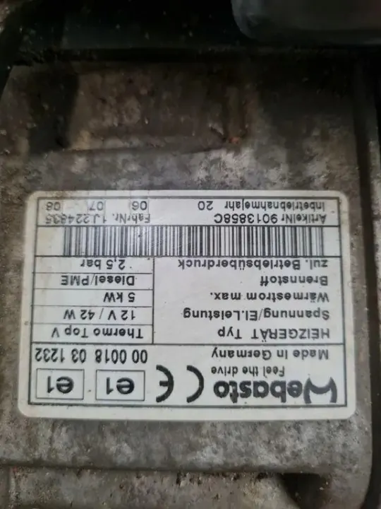 Chauffage Webasto OEM 1K0815065AF pour VW Touran 2006 image 2