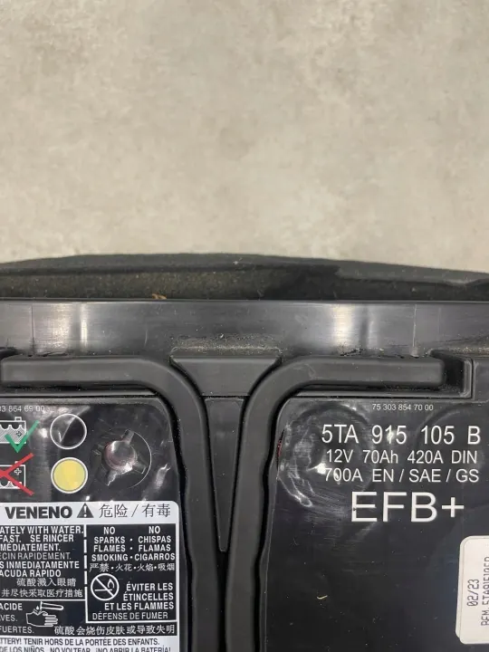 Batterie OEM Audi VW 12V 70Ah EFB+ 2023 image 4