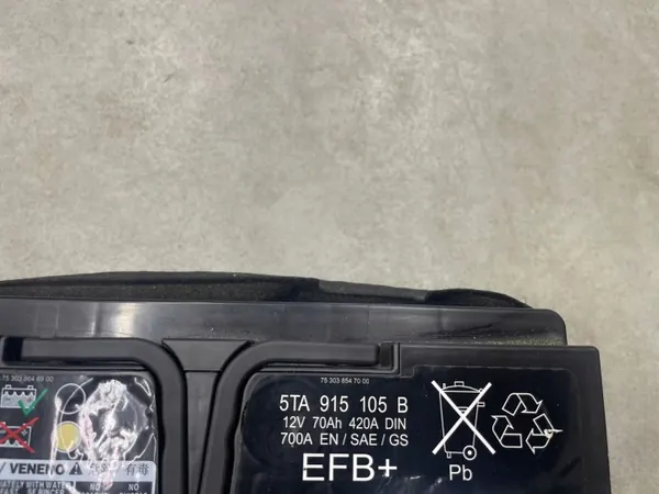 Batterie OEM Audi VW 12V 70Ah EFB+ 2023 image 7