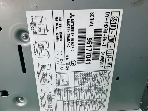 OEM 39100-TM0-U114-M1 Tehdasradio CD MP3 Honda City V image 10