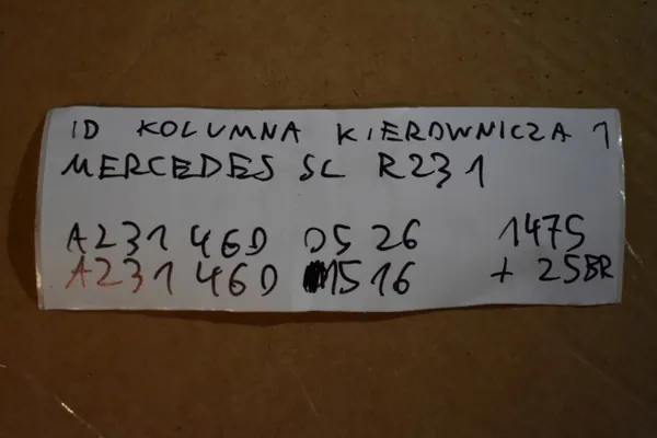 OEM A2314600526 Ohjauspylväs Mercedes SL R231 image 4