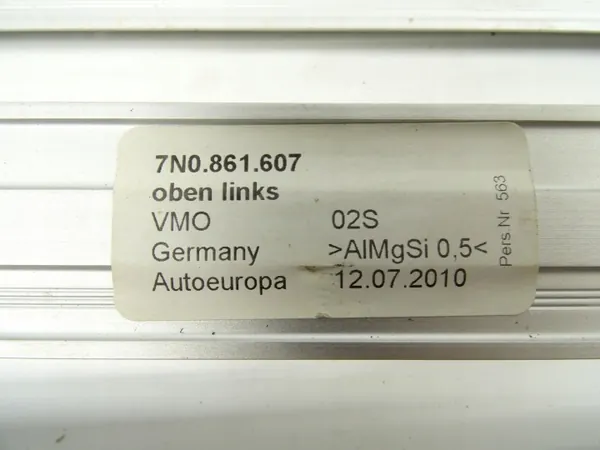 Barre de Fixation Galerie VW Sharan OEM 7N0861607 image 6