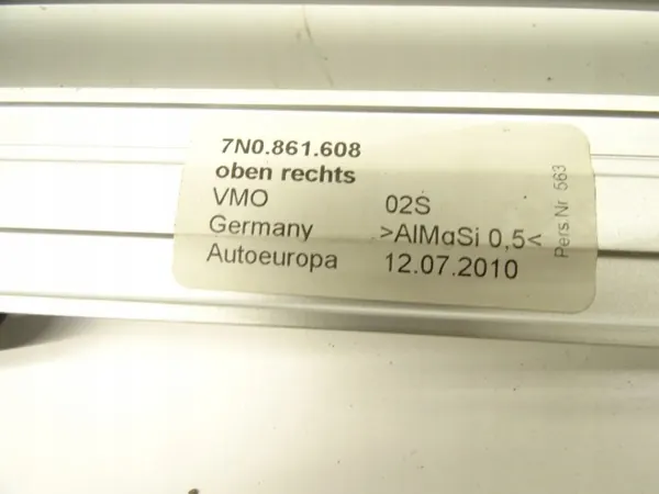 Barre de Fixation Galerie VW Sharan OEM 7N0861607 image 8