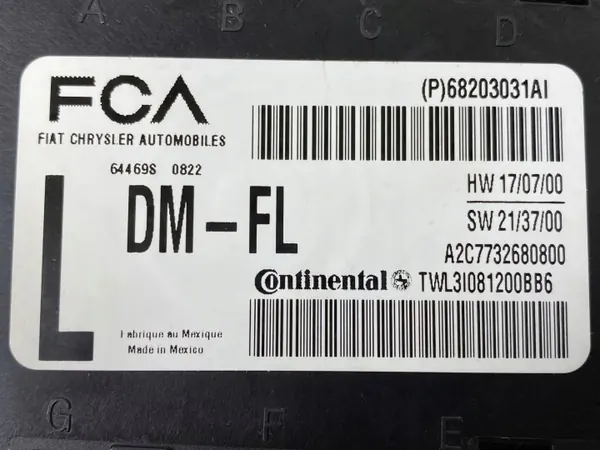 Módulo de puerta Jeep Grand Cherokee WL OEM P68203031AI image 3