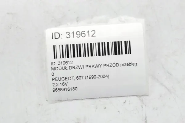 Módulo Puerta Delantera Derecha OEM 9658916180 Peugeot 607 image 5