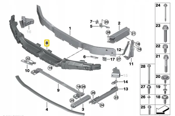 Etupuskuri BMW 2 F44 Gran Coupe image 10