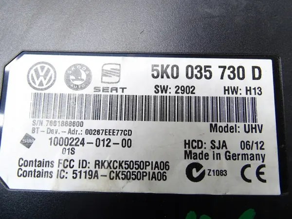 Module Bluetooth OEM 5K0035730D - Occasion image 4
