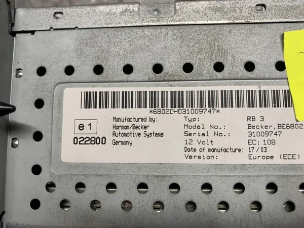 Code radio Becker 6802 pour Jeep Chrysler Dodge image 3