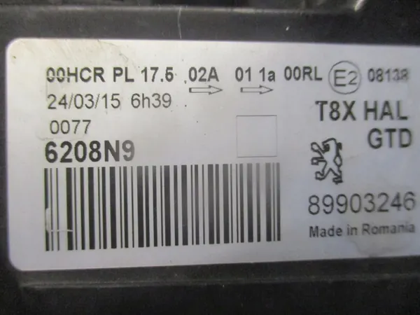 Farol Frontal Esquerdo 899033246 6208N9 Peugeot 5008 I image 4