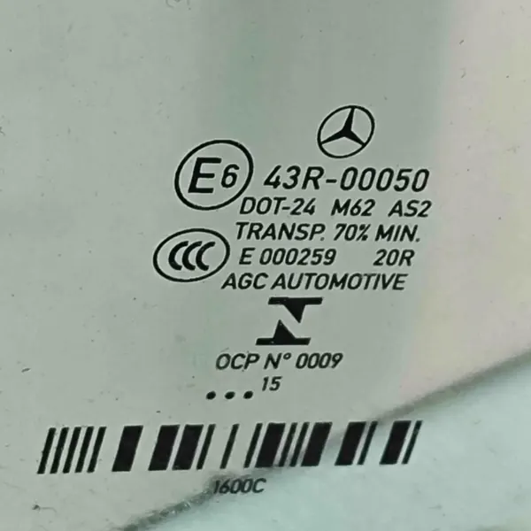 Ventana trasera derecha OEM 43R00050 Mercedes E Cabrio image 6