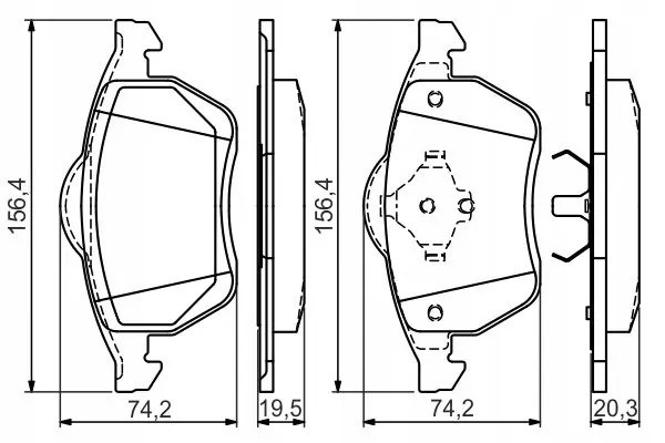 Juego de pastillas de freno Bosch para Ford Galaxy, OEM 0 986 494 390 image 2
