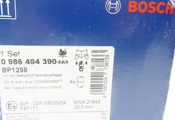 Juego de pastillas de freno Bosch para Ford Galaxy, OEM 0 986 494 390 image 6