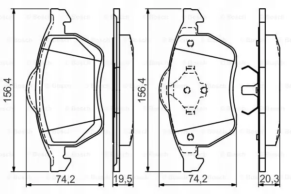 Juego de pastillas de freno Bosch para Ford Galaxy, OEM 0 986 494 390 image 9