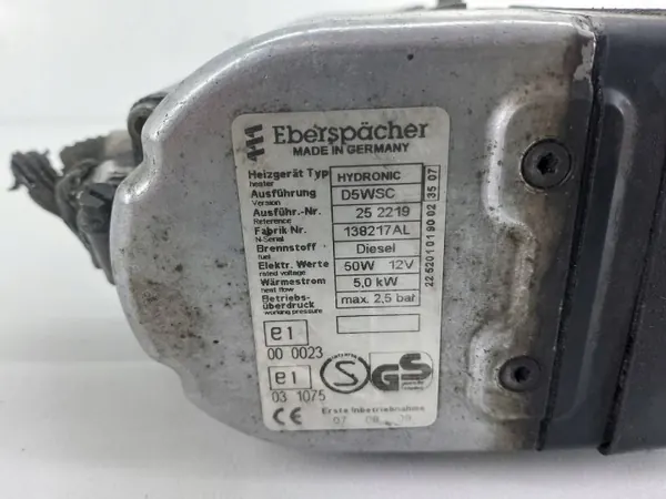 Webasto Hydronic D5WSC 5KW 12V Diesellämmitys OEM image 7