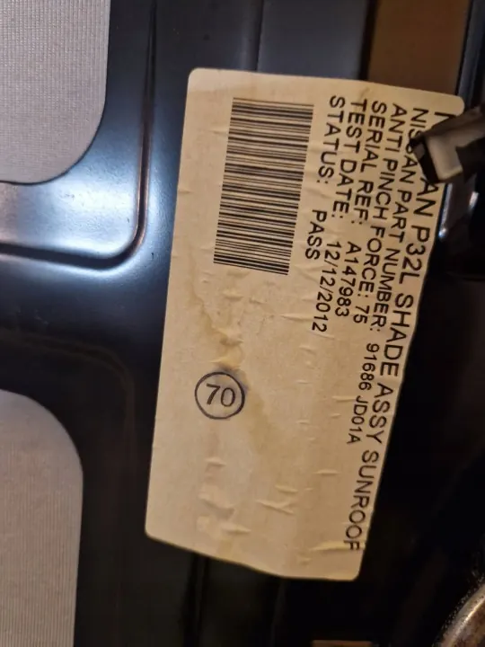OEM 91686 JD01A Schiebedachrollo Nissan Qashqai J10 image 4