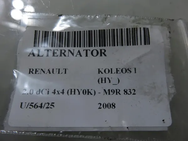 Vaihtovirtageneraattori Renault Koleos 2.0 dCi 4x4 A3TJ2481 image 9