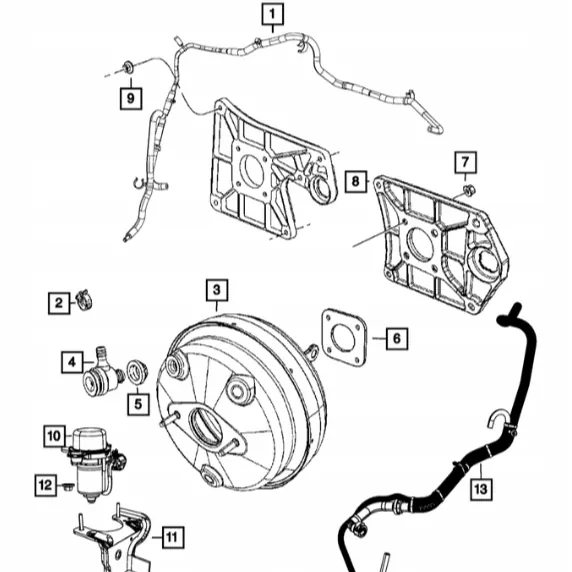 Support servo-frein OEM 52060410AB Jeep image 4