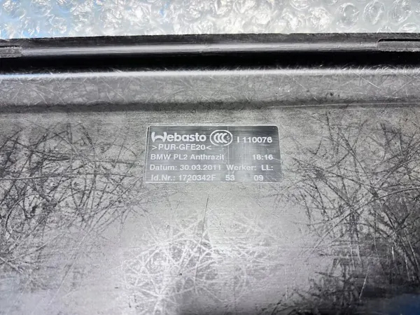 BMW E92 Store Toit Ouvrant OEM 1720342F - Anthracite image 9