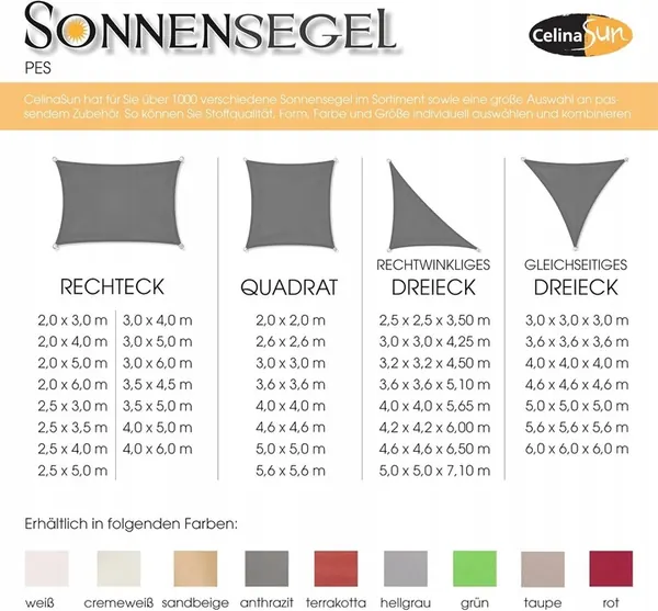 CelinaSun Toldo Rectangular 3x6 m Impermeable image 7