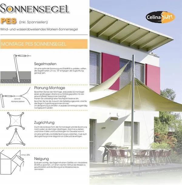 CelinaSun Toldo Rectangular 3x6 m Impermeable image 9