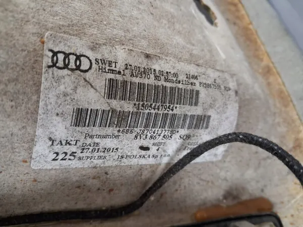 Teto Audi A3 8V 2013 OEM 8V3867505 SQ9 image 10