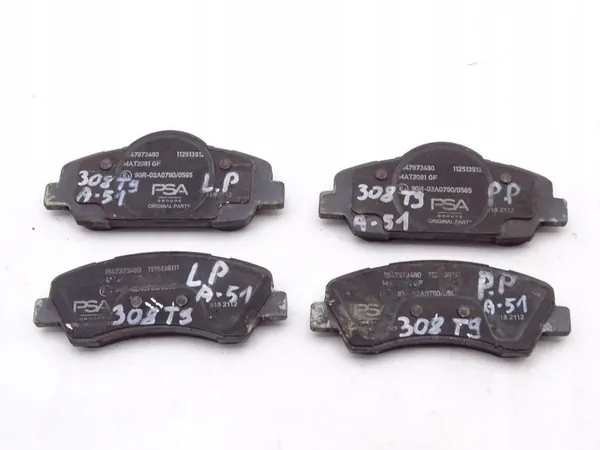 Pastillas de Freno Delante PEUGEOT 308 II T9 OEM 1647873480 image 2