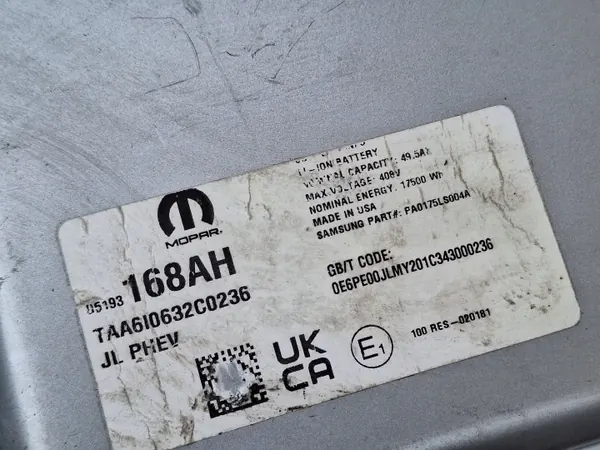 Begagnat batteri OEM PA0175LS004A för Jeep Wrangler JL image 5