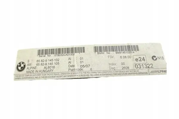 Écran navigation BMW OEM 65829145105 pour Série 3 image 6