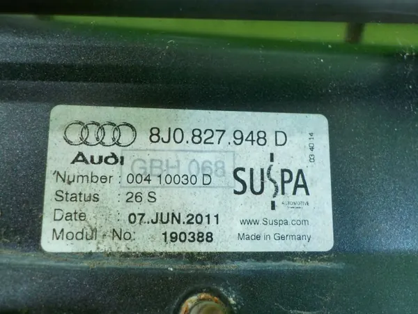 Spoiler arrière Audi TT 8J OEM 8J0-827-948-D image 4