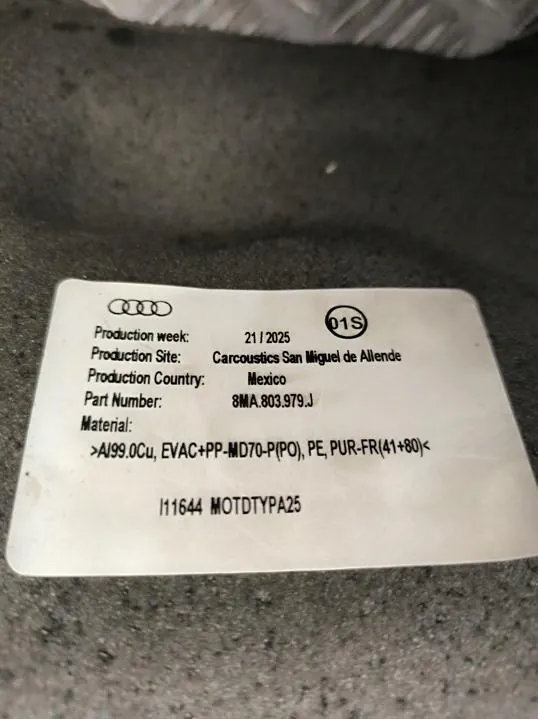 Thermisch schild OEM 8MA803979J voor Audi Q5 GUB 2025 image 3