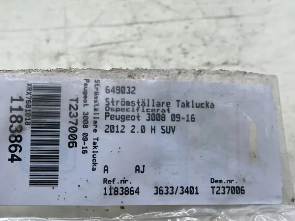 Fönsterknapp Peugeot 5008 OEM 649032 image 3