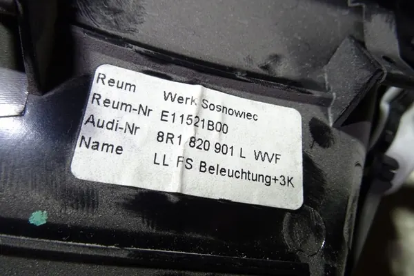 Luchtinlaatrooster AUDI Q5 (8R) 8R1820901L image 4