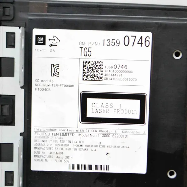 Begagnad CD-byttare OEM 1130006220C101 för Opel Insignia image 7