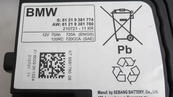 BMW OE Batteri AGM 70Ah 720A OEM 9381774 image 5