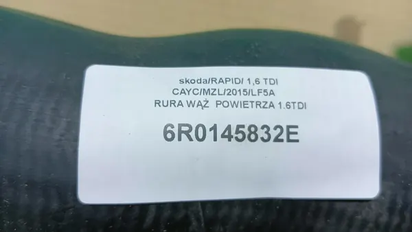 Tubería de intercooler VW Skoda Rapid 1.6 TDI Audi image 7