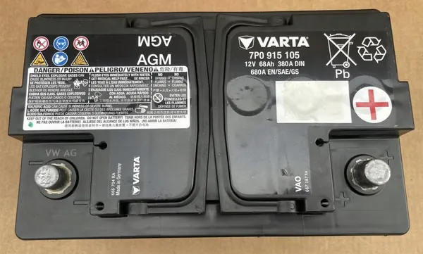 VARTA AGM Accu 68AH 680A voor VW Audi Skoda Seat image 2