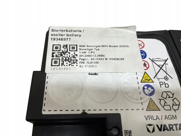 Batterie AGM Start-Stop OEM 9878488 12V 50Ah image 4