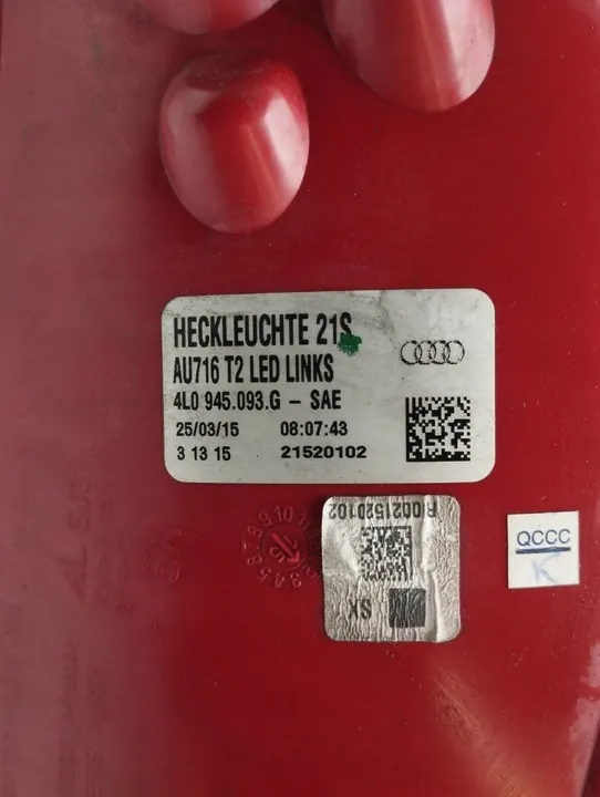 Luz trasera izquierda Audi Q7 2015 4L0945093G image 8