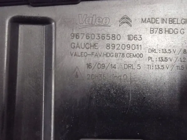 OEM 9676036580 DRL LED Valo Vasen Etu Citroen image 10