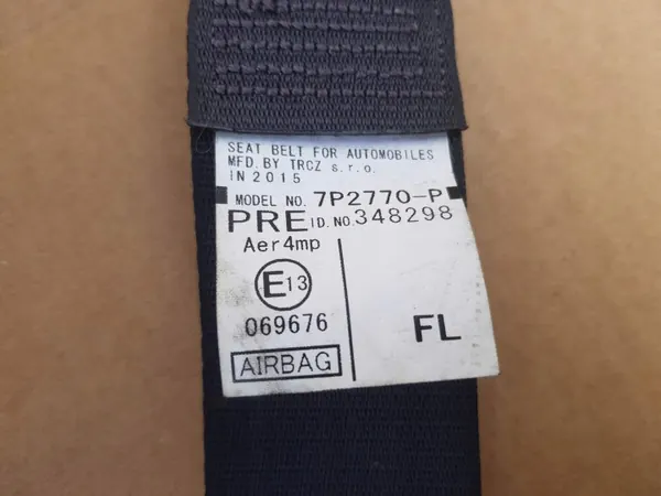 Etuvasen turvavyö OEM 7P2770-P Auris image 3