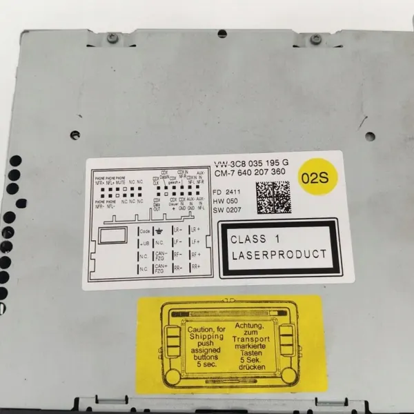 Panel de radio usado OEM 3C8035195G para VW Passat B7 image 7