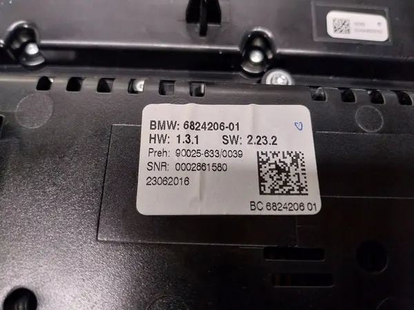 Panneau de Contrôle de Climatisation BMW 5 F10 F11 OEM 6824206 image 5